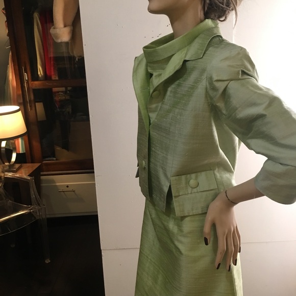 Vintage 90’s Jill Stuart for Bergdorf Goodan fabulous retro chic raw silk dress. - Picture 8 of 16